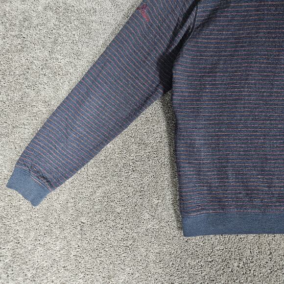 Johnnie-O Emmett Sweatshirt Mens XL Blue 1/4 Zip Pullover Stripes - Picture 9 of 14